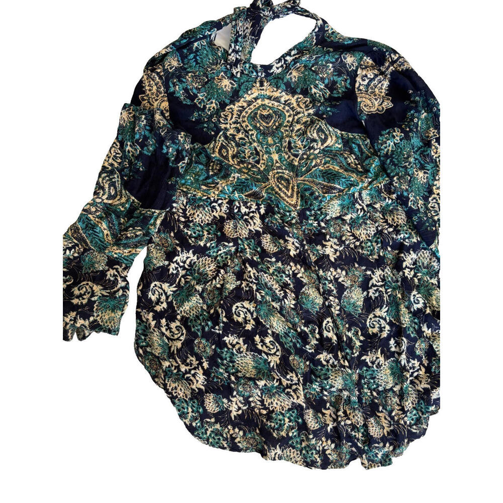 Boho Free People multi colered long sleeve dress sz S. #40